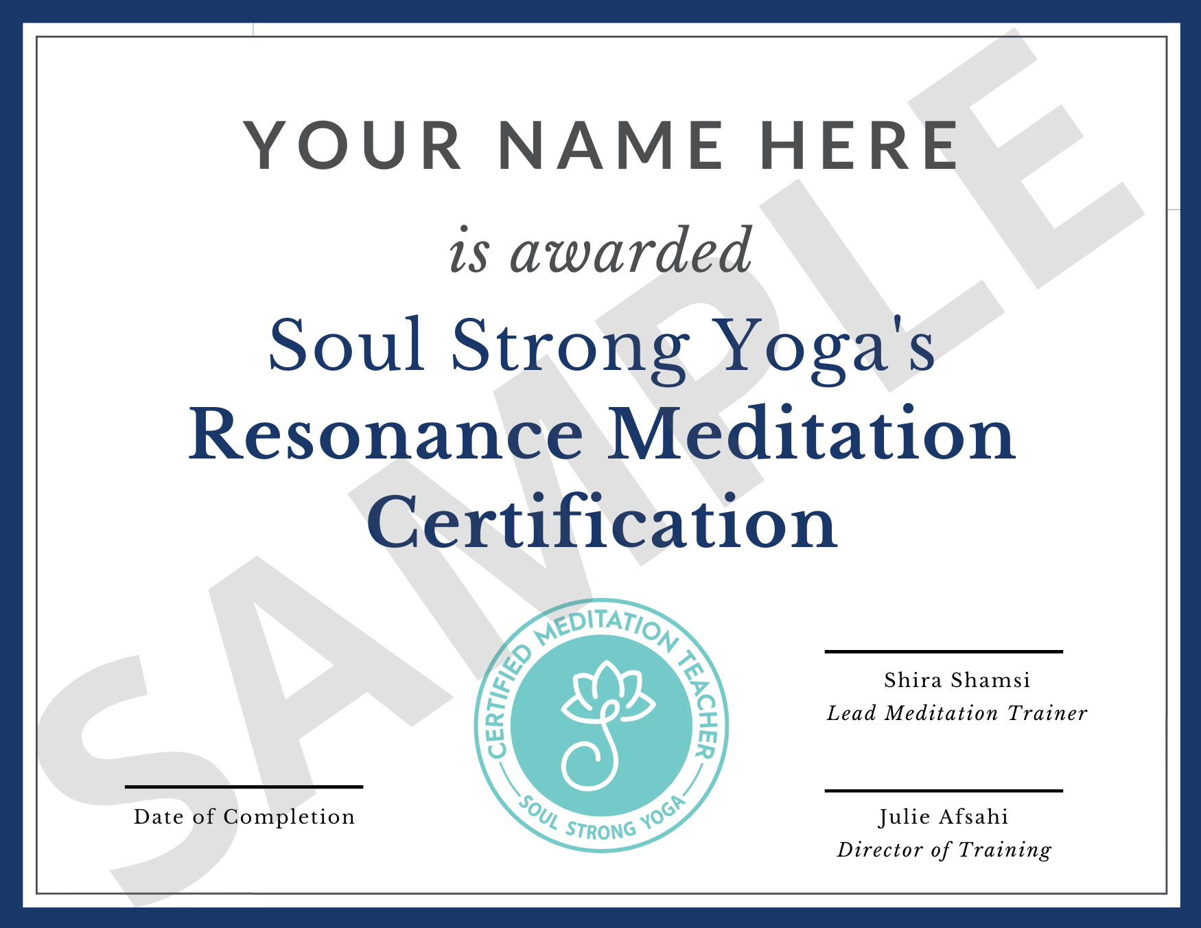 meditation certification