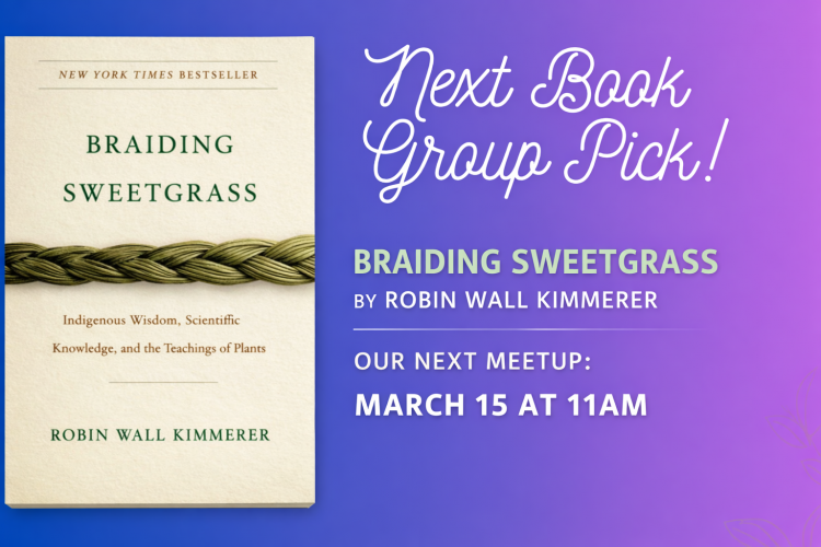 Book group is March 15 at 11am