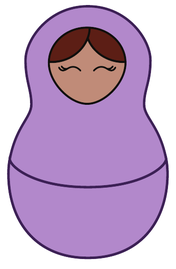 Nesting doll fully closed, representing the Annamaya Kosha, the outermost physical layer.
